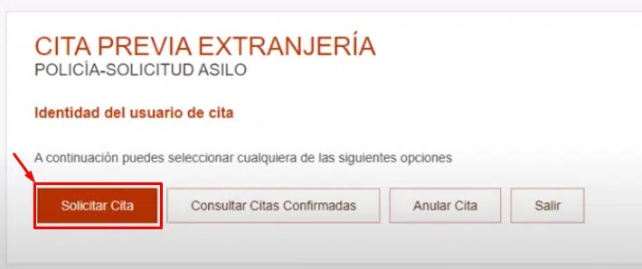 Cita Extranjeria Solicitar cita